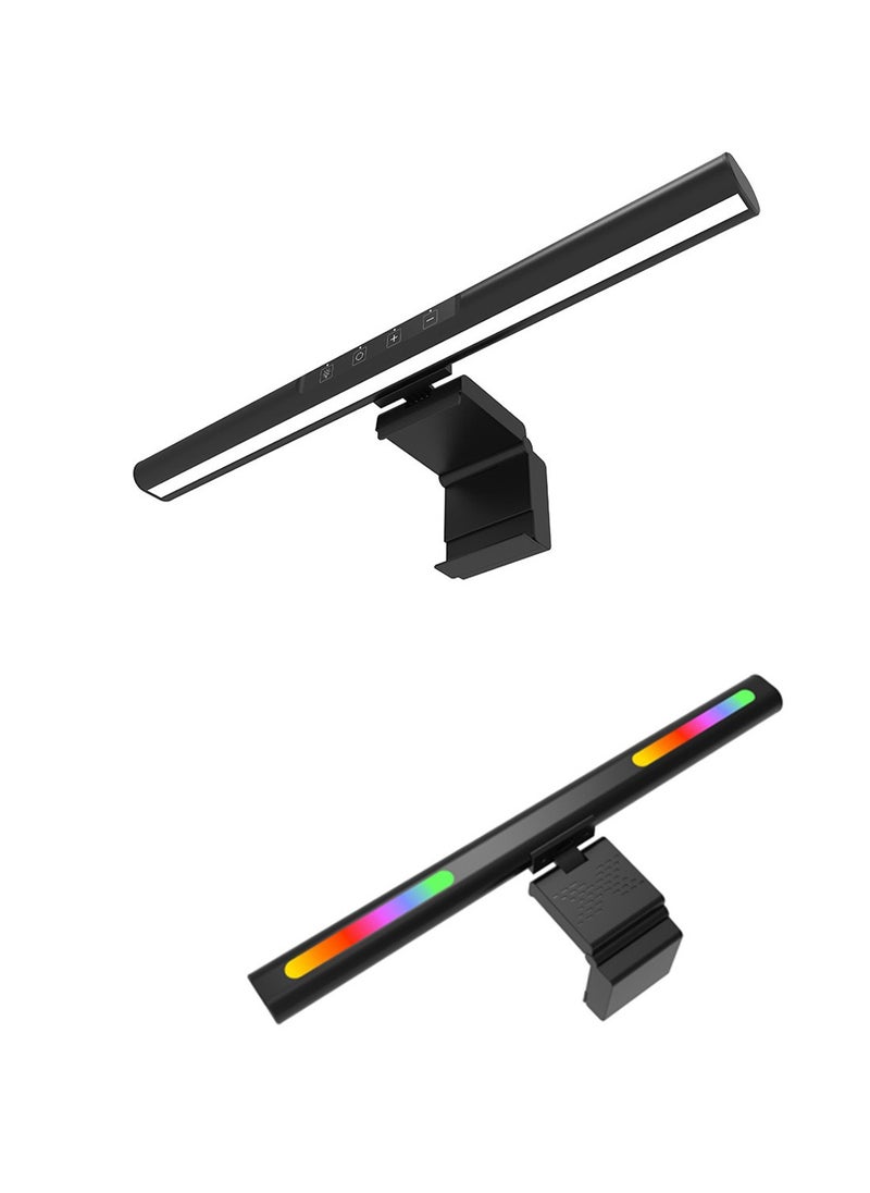 Glanfen Computer Monitor Light Bar with RGB Backlit,Screen Monitor Lamp for Eye Caring with Stepless Adjustment,Touch Control 400MM  - Image 1