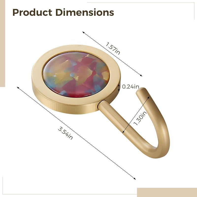 قطعتان من خطافات الحائط اللاصقة النحاسية بدون تلف أو حفر للمعطف، الحمام، المكتب - Image 3