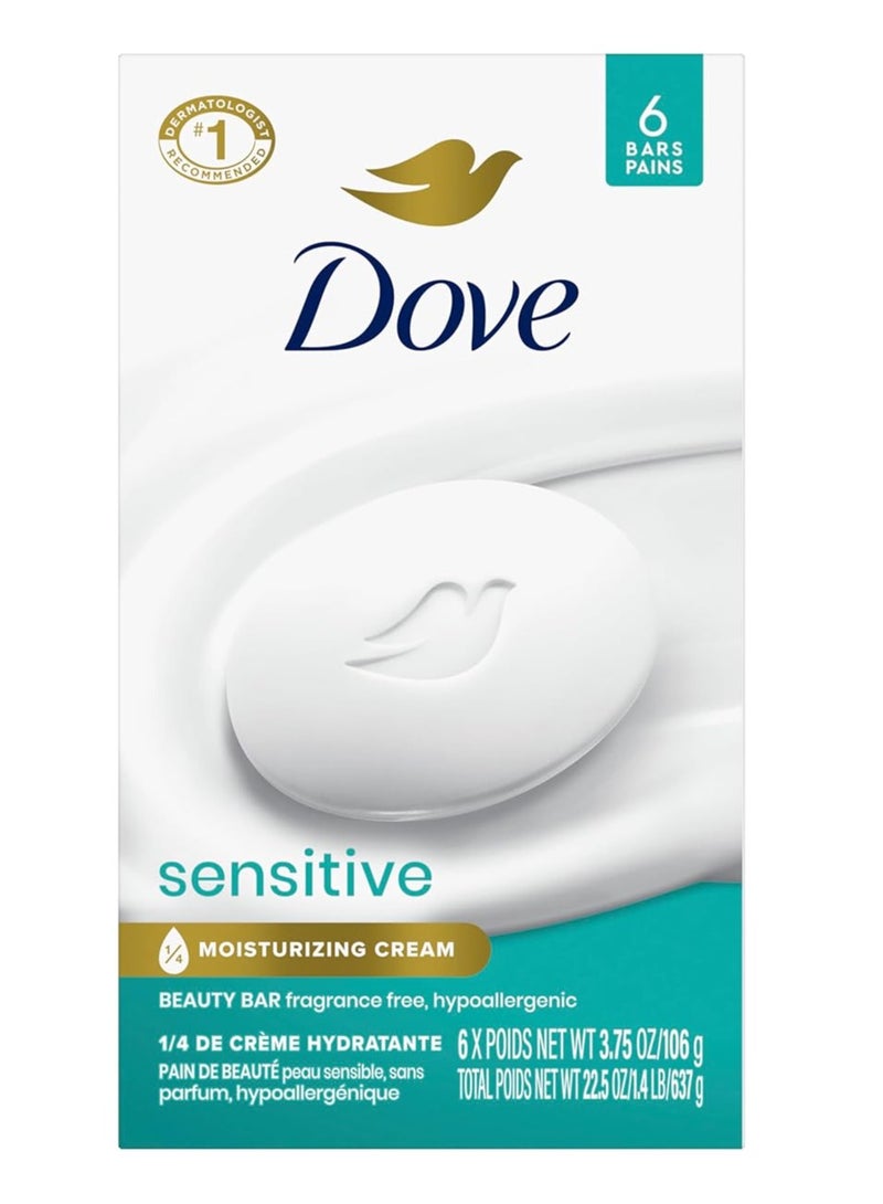 12-Bars Soap Dove Sensitive Moisturizing Cream Beauty Bar 1274 Gram
