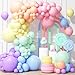 Haolongfa Pastel Rainbow Balloons Arch Garland Kit Macaron Easter Balloon Arch Kit18125 In Pastel Spring Balloon Arch for Spring Easter Party Unicorn Birthday Party Baby Shower Supplies - Image 3