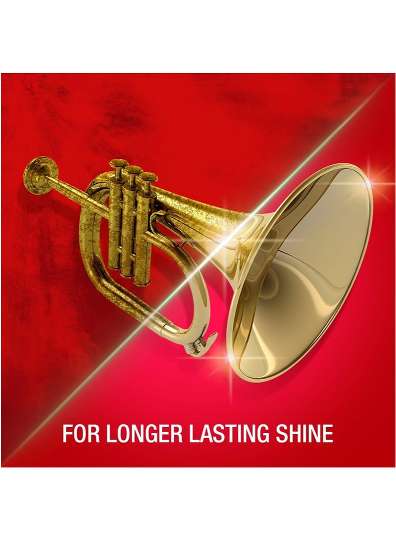 براسو قطعتان من ملمع المعادن، ملمع النحاس والنحاس الأصفر، منظف النحاس والنحاس الأصفر، لمعان يدوم طويلًا، ملمع المعادن للقصدير والكروم والمزيد، ملمع المعادن (200 مل + 200 مل) - Image 4