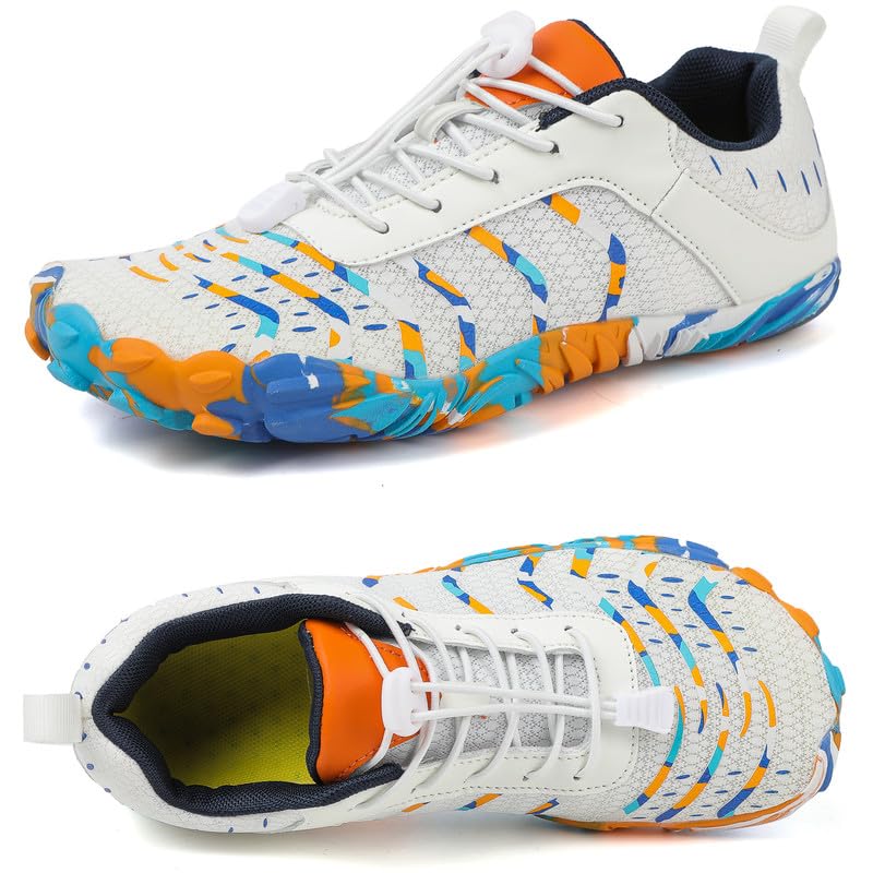 MIFAWA Barefoot Shoes Men Women Minimalist Shoes Zero Drop Workout Cross-Trainer Hiking Water Wide Toe Box Grounded Footwear Weightlifting Walking White - Image 1