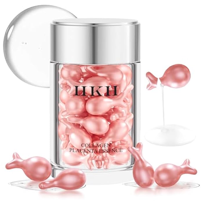 HKH Retinol Serum Capsules for Face: 48 Caps Anti-Aging Wrinkle Skincare Night Serum - Vitamin A & E Facial Oil for Women - Firming Smoothing & Hydrating - Travel-Friendly - 0.58 Oz Stocking Stuffers - Image 1