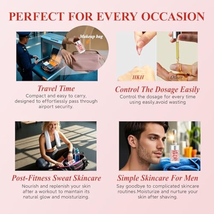 HKH Retinol Serum Capsules for Face: 48 Caps Anti-Aging Wrinkle Skincare Night Serum - Vitamin A & E Facial Oil for Women - Firming Smoothing & Hydrating - Travel-Friendly - 0.58 Oz Stocking Stuffers - Image 3