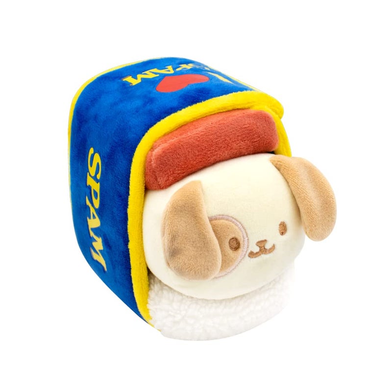 Anirollz Stuffed Animal Plush Toy - Official SPAM Musubi Blanket Outfitz Doll | Soft  Squishy  Warm  Cute  Comfort  Safe| Pillow with Puppy - Birthday Decorations Graduation Gift 6"" Puppiroll - Image 1