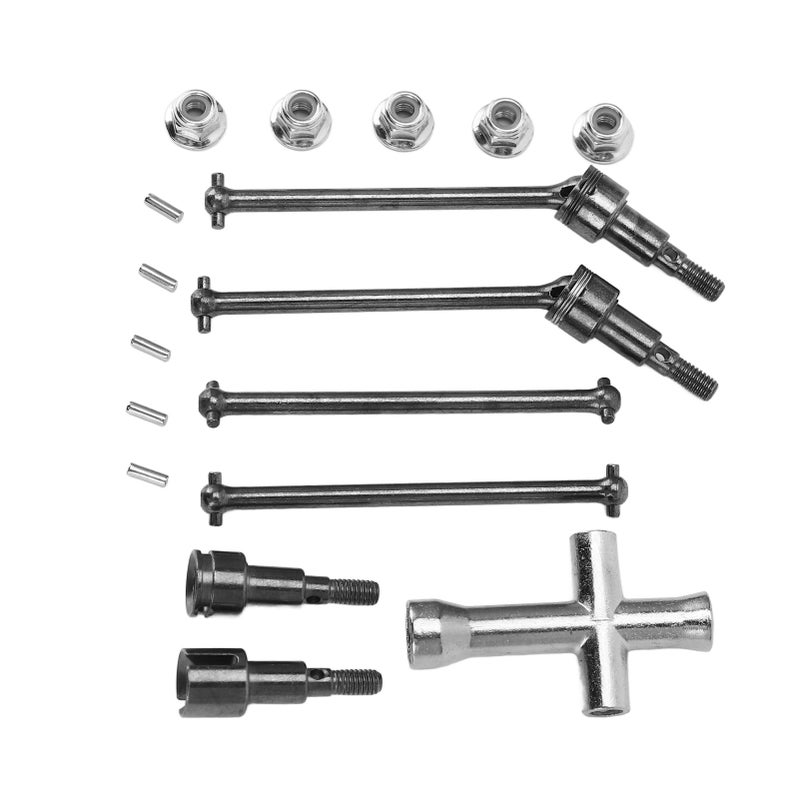 RC Front Rear Drive Shaft Set Steel CVD Driveshaft for SCY 16101 16102 16103 16201PRO 1/16 RC Car - Image 1