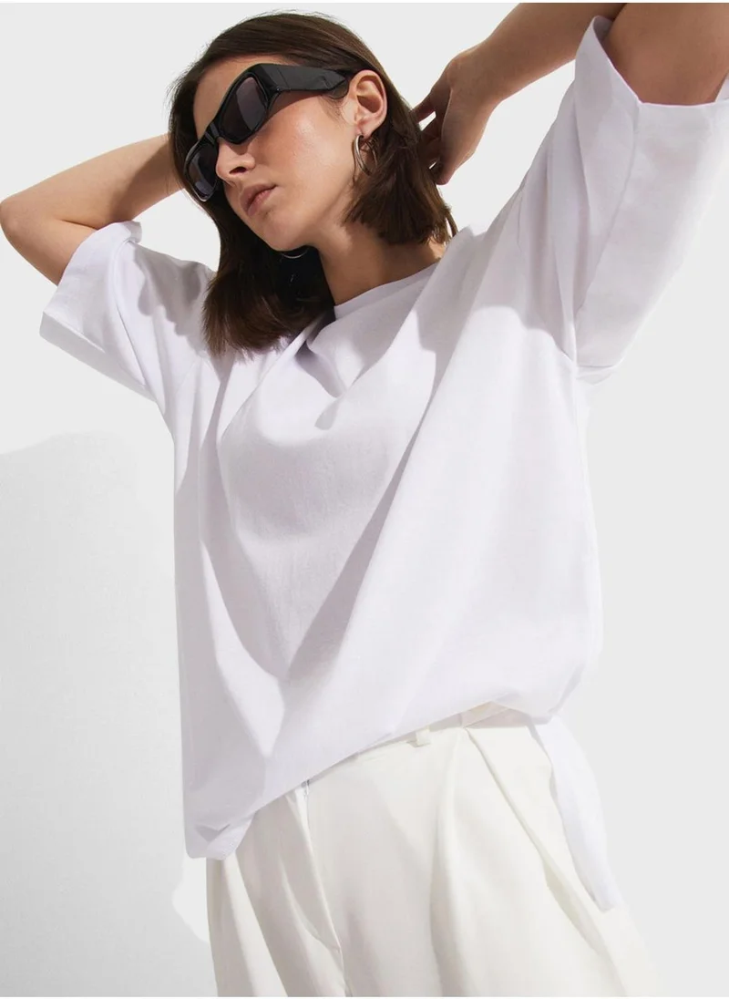 جون Crew Neck Loose Cut T-Shirt