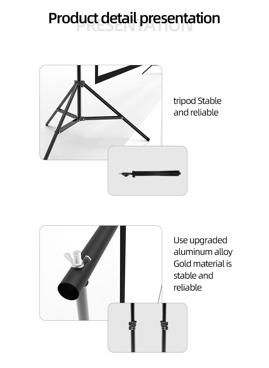 150 inch 16:9 Outdoor and Indoor Portable Projector Screen with 2.6M High Tripod Stands 