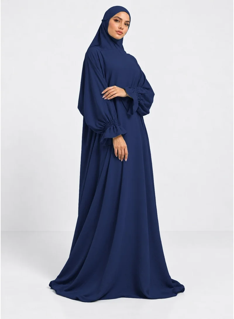 Neuness Neuness Women's Full Length Harir Maqsood Hooded Prayer Dress Abaya