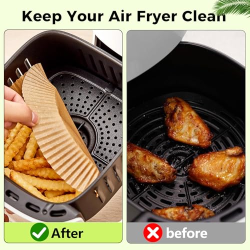 Ctizne Disposable Air Fryer Liners, 200PCS 6.5In Round Parchment Paper Liner for Baking Roasting, Non Stick Oilproof Microwave Oven Air Fryer Accessories - Image 5