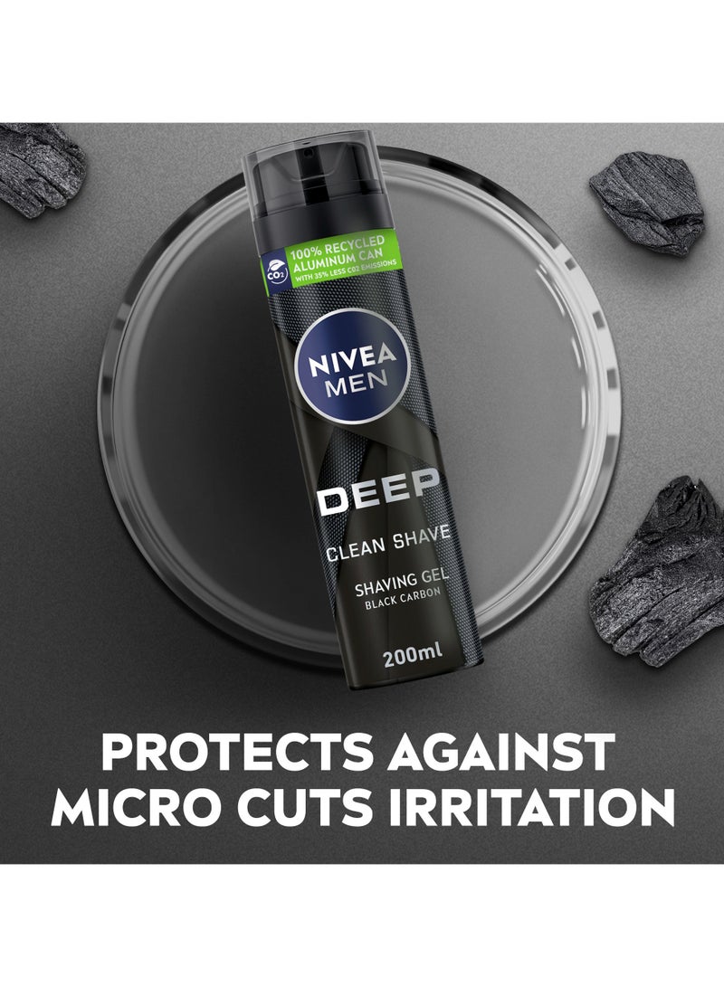 Nivea Shaving Gel Deep Clean Shave Antibacterial Black Carbon Pack of 2 - Image 2