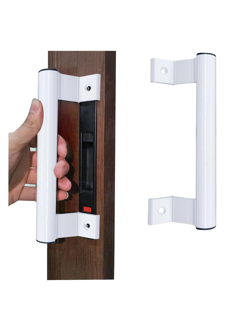 Sliding Door Handle, 8 Aluminum Sliding Glass Door Pull, Sliding Patio Door Handles, Fits 6-5/8 in Mounting Holes, for Old or Damaged Door Pull, for Patio and Glass Doors, Replacement Door Handle - Image 1