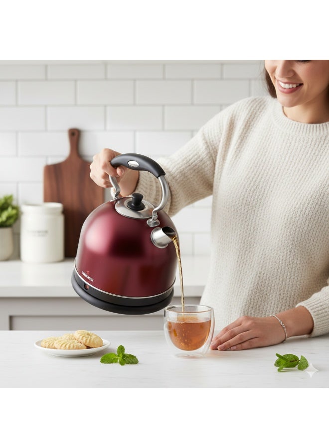 Mebashi 4L Stainless Steel Electric Kettle With 360 Degree Rotational Base And Auto Shut Off Red/Black ME-KT5002R - Image 3