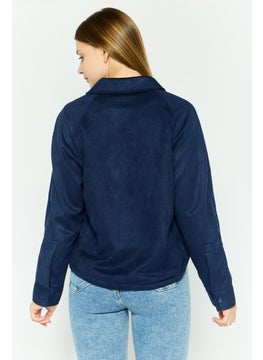 BCBGeneration Women Plain Jacket Shirt, Navy  - Image 2