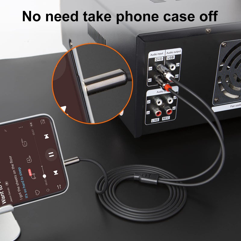 CableCreation 3.5ft 3.5mm to RCA Cable, Stereo Y Splitter Cord for Echo Dot, Smartphone, MP3, Tablet, Speaker, HDTV - Image 3