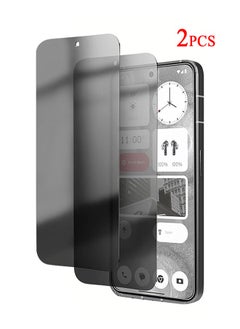 SNBFA 2 PCS Privacy Tempered Glass Screen Protector for Nothing Phone 2A, Easy to Install Protection with Fingerprint Ultra Clear Touch Sensitivity Anti-Spy Screen Protector  - Image 1