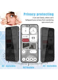 SNBFA 2 PCS Privacy Tempered Glass Screen Protector for Nothing Phone 2A, Easy to Install Protection with Fingerprint Ultra Clear Touch Sensitivity Anti-Spy Screen Protector  - Image 4