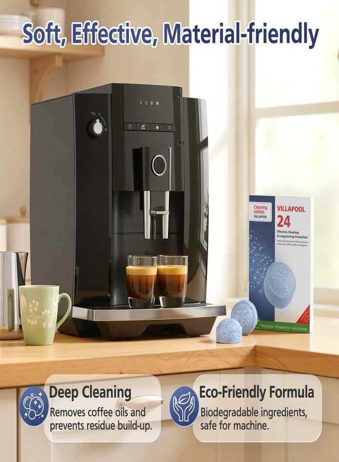 VILLAPOOL 64308 Cleaning Tablets for Jura, 24-Count Cleaning Tablets Compatible with all Jura Automatic Coffee Centers, Removes Coffee Oil Residues, Keeps Brew Unit Clean & Fresh Replaces Part # 64308 - Image 3