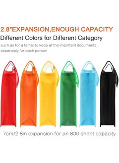 erorex A4 Plastic Wallets 5 Pcs Popper Wallet Plastic Document Folder Premium Pockets Files Envelope For School Office Home With Snap Closure Large Capacity  - Image 2