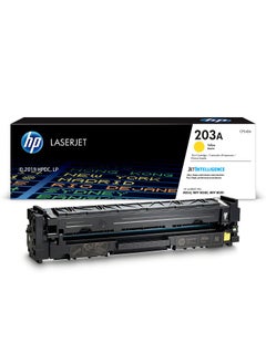 HP Toner HP 203A Toner Cartridge Yellow CF542A work with HP Laserjet Pro M254dw,M254nw,M280nw,M281fdn,M281fdw printers  - Image 1