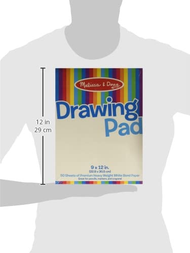 Melissa & Doug Drawing Paper Pad (9 x 12 inches) - 50 Sheets, 3-Pack - FSC Certified - Image 3