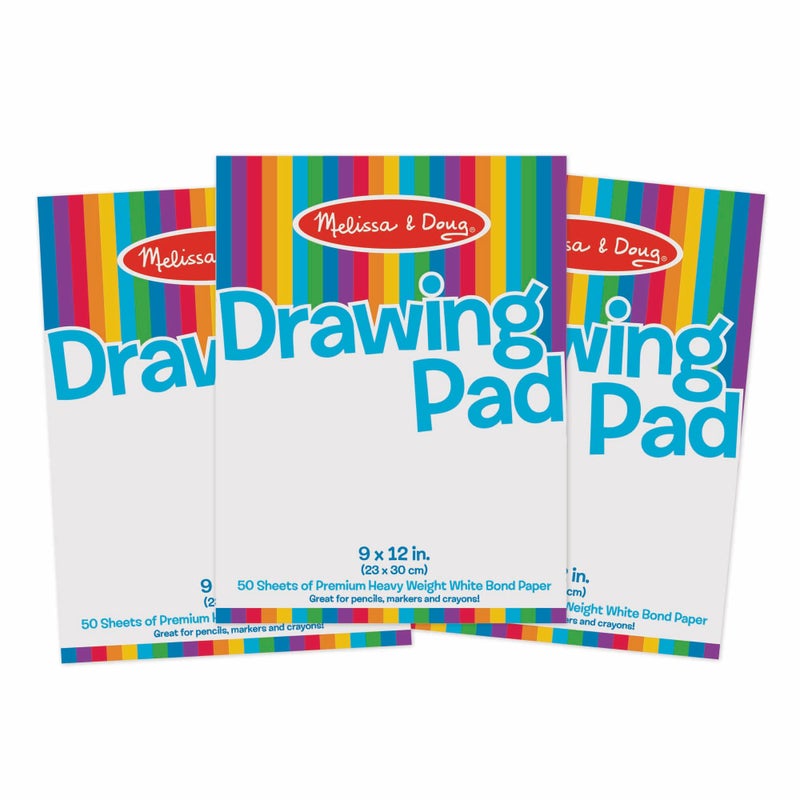 Melissa & Doug Drawing Paper Pad (9 x 12 inches) - 50 Sheets, 3-Pack - FSC Certified - Image 4