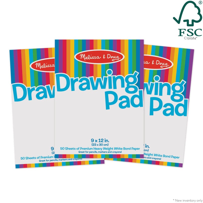 Melissa & Doug Drawing Paper Pad (9 x 12 inches) - 50 Sheets, 3-Pack - FSC Certified - Image 5
