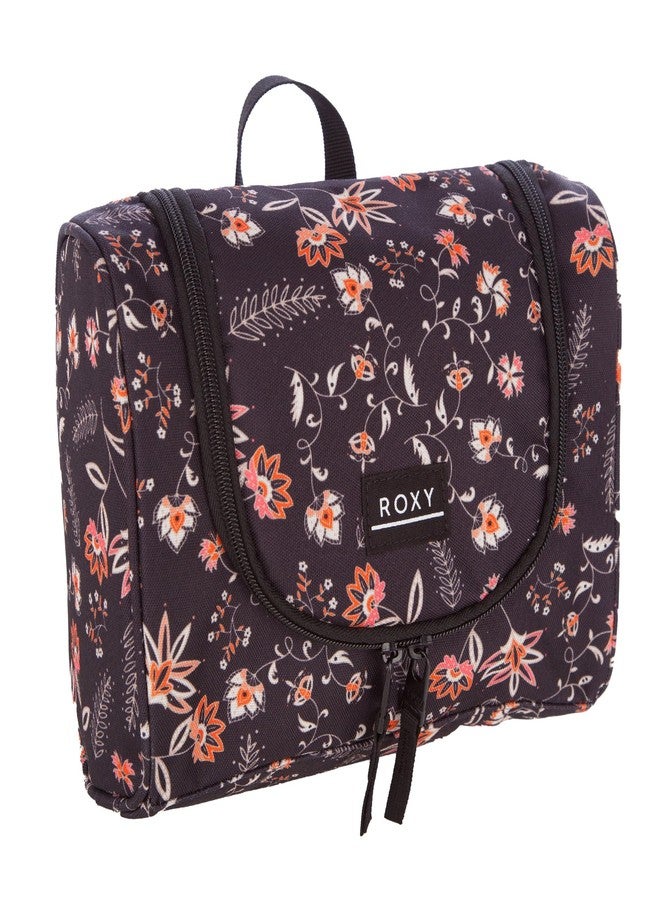 روكسي حقيبة روكسي النسائية للسفر والرقص | مكياج | أدوات تجميل | حقيبة تخزين | مستحضرات تجميل | عطلة | إغلاق بسحاب | شاطئي | زهور | استوائي - لون رمادي داكن مع حواف من ولاية كيرالا