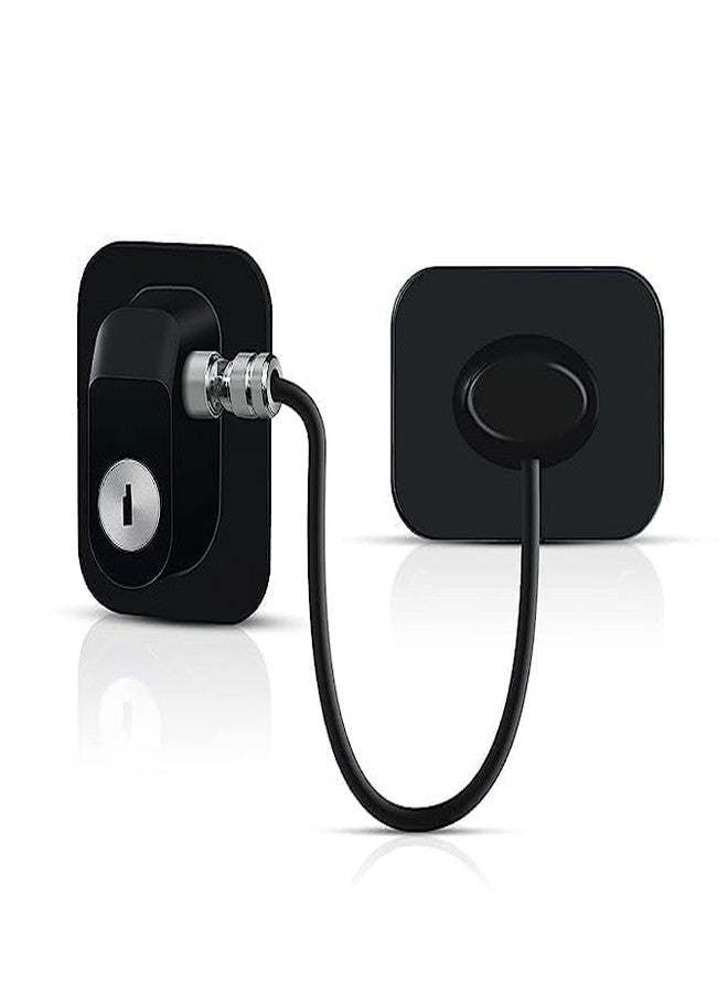 GLNRM Child Safety Lock with Keys - Cabinet Restrictor Cable for Baby, Safety Door Locks for Cupboard, Cabinets, Fridge & Freezers, Child Security Locks, Childproof Your House, with Adhesive - Image 1