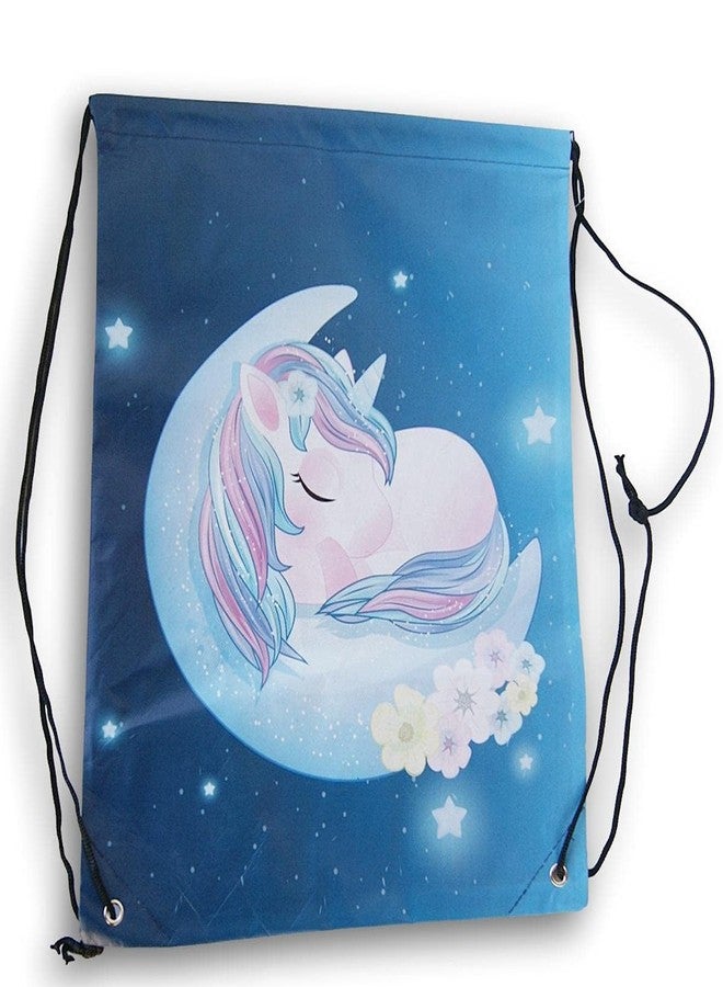 Show-Offs Women's Cinch Drawstring Bag - 13.75 x 18 Inches (Sleeping Unicorn)