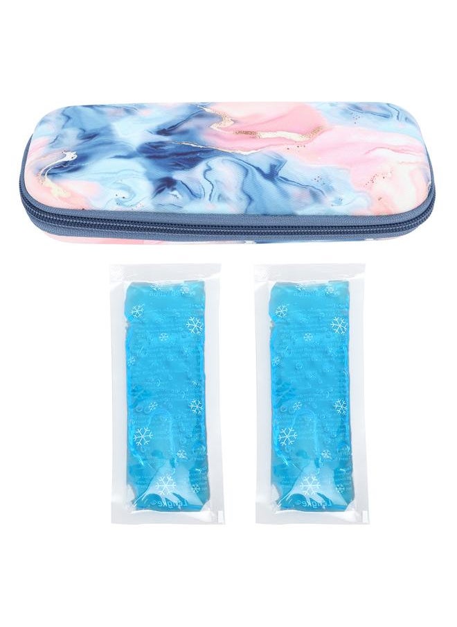 Thoraya Insulin Cooler Case Insulated Portable Medication Cooling Bag with 2 Ice Pack for Travel Outdoor Type 4  - Image 1