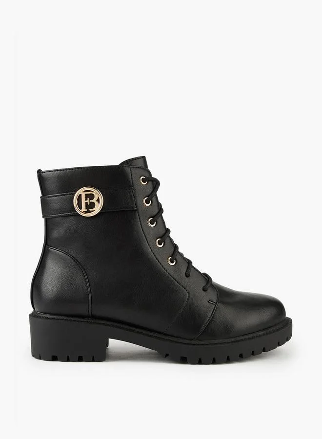 Flora Bella By Shoexpress Solid Ankle Boots with Zip Closure