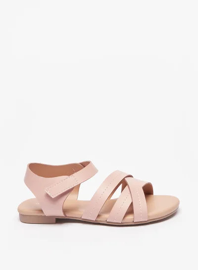 فلورا بيلا من شو إكسبرس Girls Strappy Sandals with Hook and Loop Closure
