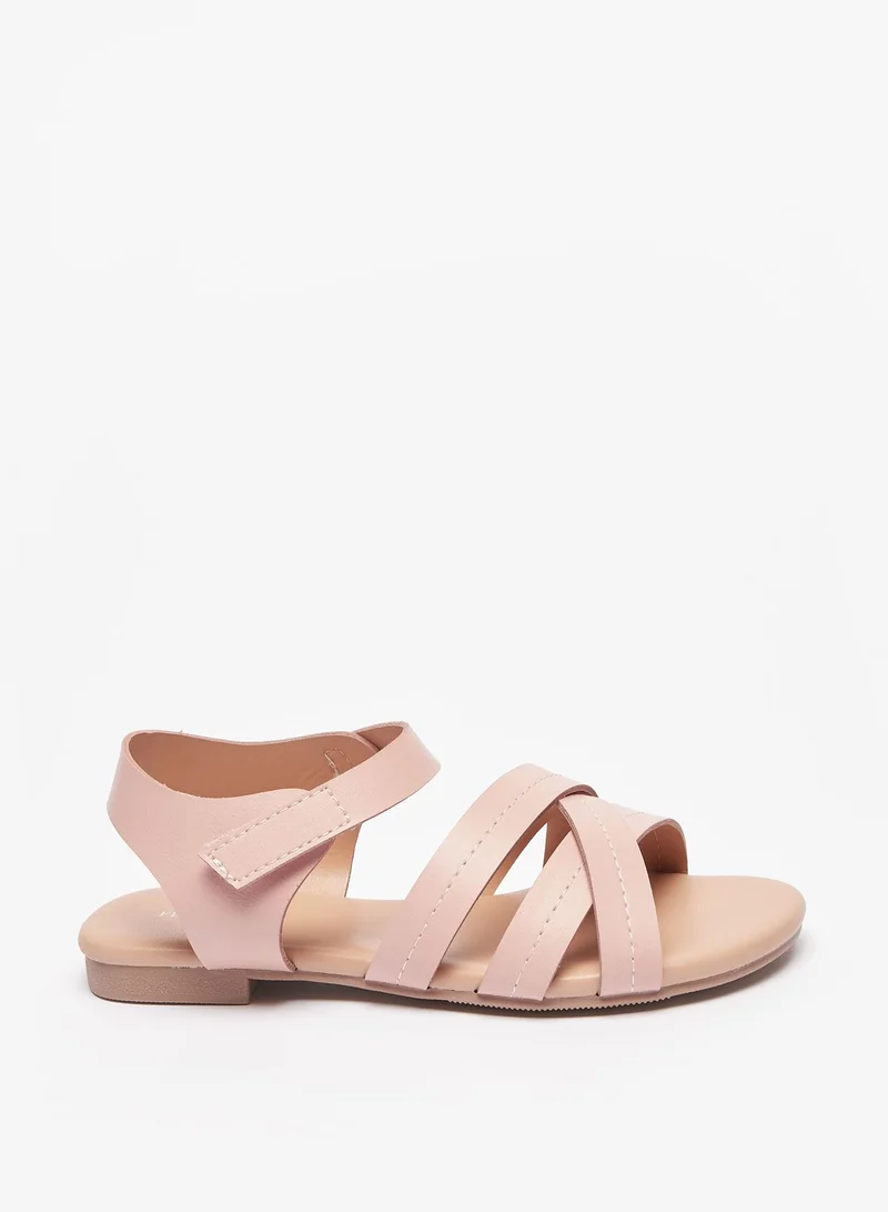 فلورا بيلا من شو إكسبرس Girls Strappy Sandals with Hook and Loop Closure