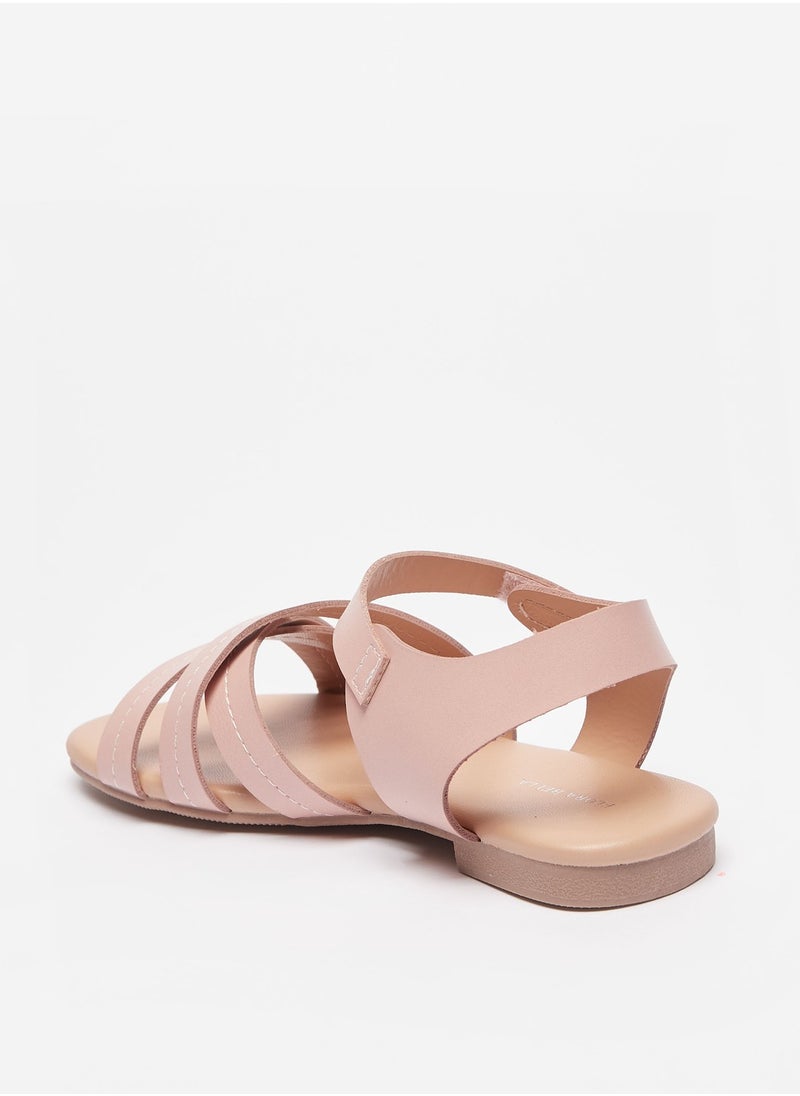 Flora Bella By Shoexpress - Girls Strappy Sandals with Hook and Loop Closure - Image 1