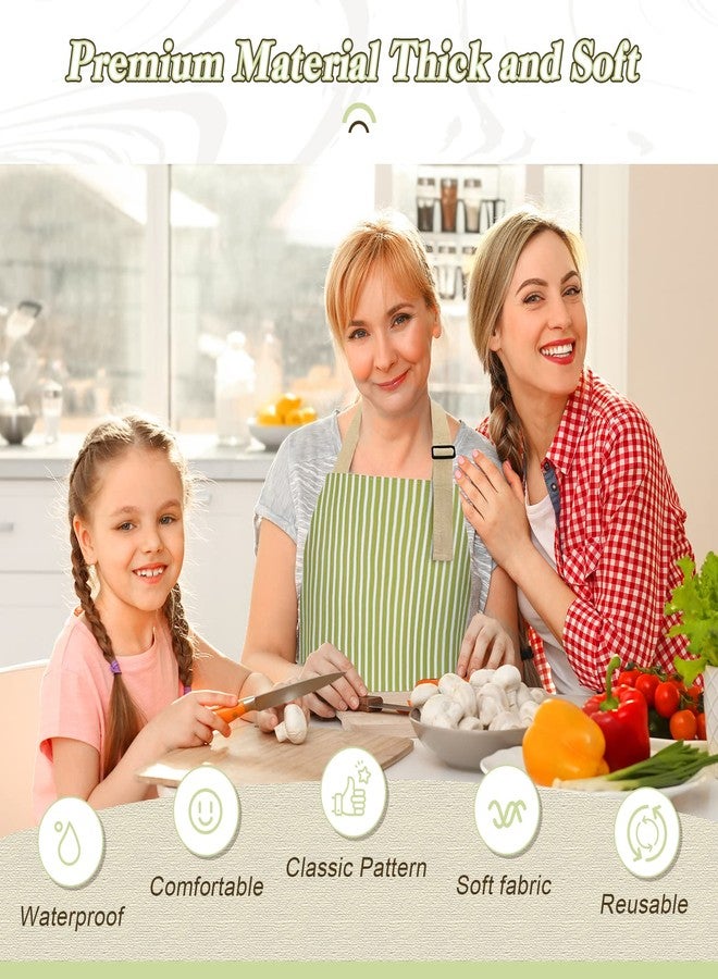 ATROPOS 2 Pack Aprons for Women with Pockets,Waterproof Cooking Aprons for Women,Adjustable Bib Apron Chef Aprons Painting Apron for Kitchen,Cooking,Baking,BBQ,Cleaning,Painting - Image 5