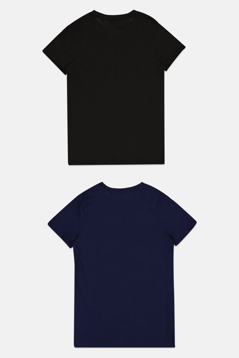English Laundry Kids Boy 3 Pcs Short Sleeves Plain T-Shirt, Multicolor  - Image 3