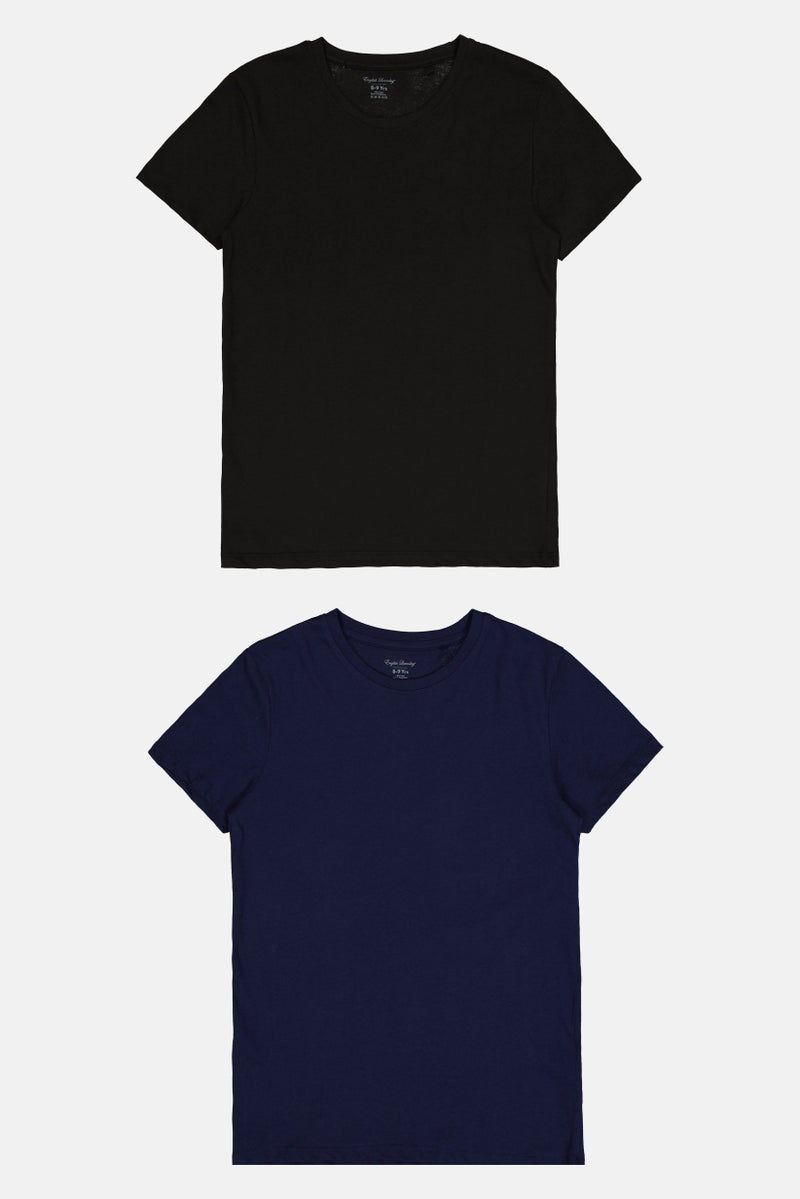 English Laundry Kids Boy 3 Pcs Short Sleeves Plain T-Shirt, Multicolor  - Image 5