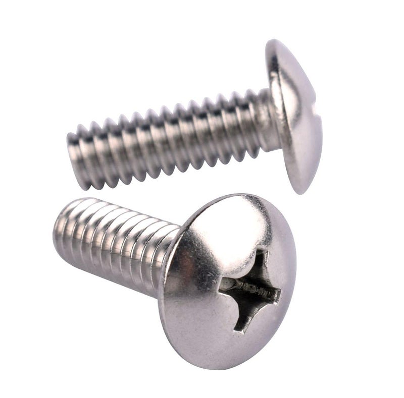 KOSJETHAS Store #6-32 x 1/4" Truss Head Phillips Machine Screws, 304 Stainless Steel 18-8, UNC Full Machine Thread, Bright Finish, Quantity 50Pcs - Image 1