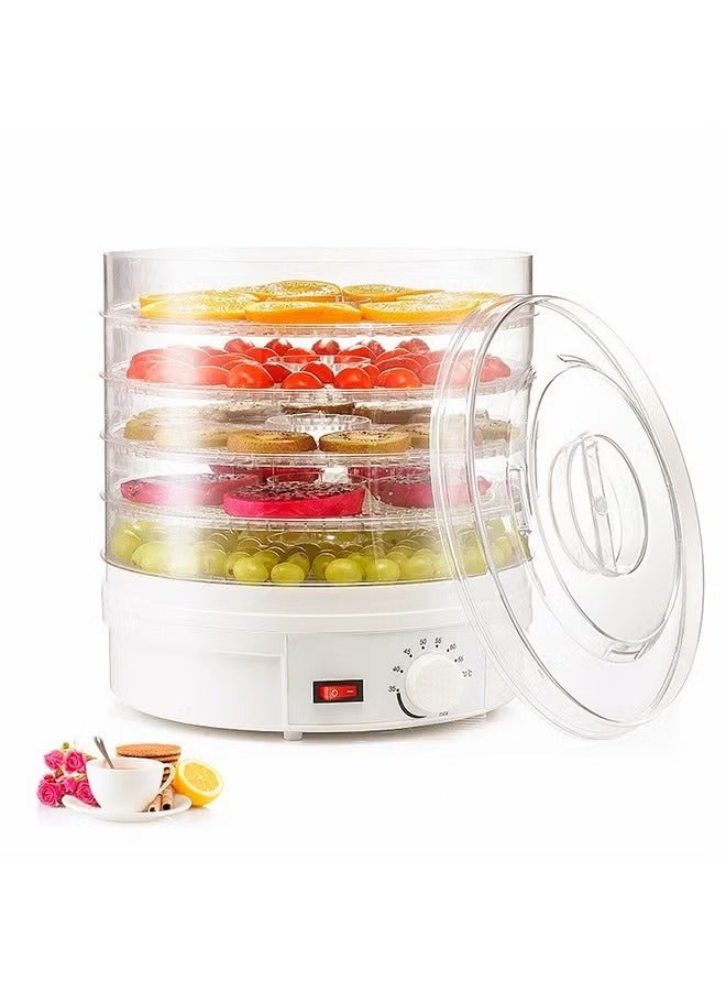 MIXDE Food Dehydrator, 5 Tier and Digital Temperature Controls, Electric Food Preserver Machine with Powerful Drying Capacity for Fruits, Veggies, Meats & Dog Treats (Round) - Image 1