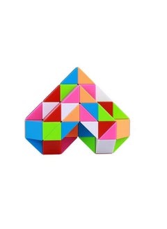 D ETERNAL D ETERNAL Qy Snake 36 Blocks Geometric Brain Teaser Ruler Cube Wedges Twist Puzzle Toy For Kid (Snake Cube 36 Blocks)  - Image 1