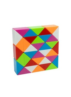 D ETERNAL D ETERNAL Qy Snake 36 Blocks Geometric Brain Teaser Ruler Cube Wedges Twist Puzzle Toy For Kid (Snake Cube 36 Blocks)  - Image 2