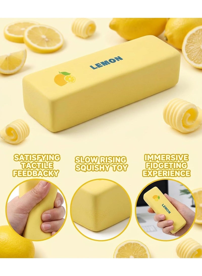 Butter Squishy Slow Rising Stress Relief Toy, 4oz Realistic Salted Butter Squeeze Toy, Soft PU Foam Decompression Fidget Toy for Kids & Adults, Novelty Gag Gift & Desk Companion - Image 2