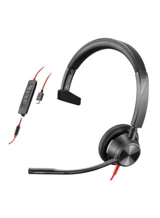 Poly Blackwire 3315 USB-C Headset, On-Ear (Monoaural), Noise Cancelling Microphone, 135mm Boom Mic, 32mm Speaker, 94 dB SPL, USB/USB Type-C & 3.5mm Compatibility, 80Hz-20kHz Speaker Bandwidth, Plush Padded Headband & Ear Cushions, 215cm Total Cable Length, Windows 10/11 & macOS Compatibility, Acoustic Protection, Black | 76J14AA - pzsku/ZF26FEB52A551C6C89364Z/45/1743697766/5600c27c-9e14-4b8b-a940-ed2743661d39