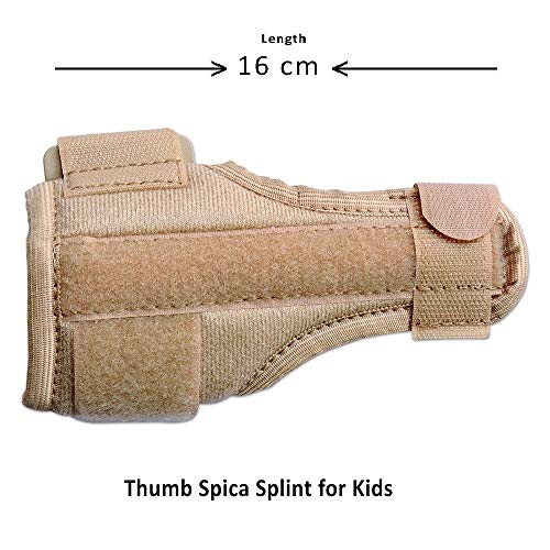 SpiffySky Thumb Spica Splint | Thumb Stabilizer Brace for Tissue Injuries (Child) | CMC & MCP Joint Support | Kids Size 16 CM - Image 4