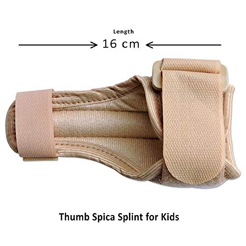 SpiffySky Thumb Spica Splint | Thumb Stabilizer Brace for Tissue Injuries (Child) | CMC & MCP Joint Support | Kids Size 16 CM - Image 3