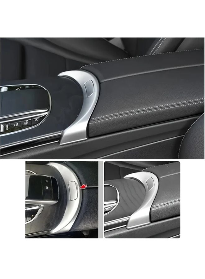 غطاء زر إطلاق صندوق تخزين مسند الذراع بكونسول أسود لمرسيدس بنز C300 C63 AMG GLC300 C43 GLC43 2015 2019 - Image 5