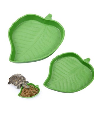 Leaf Reptile Food Water Bowl, 2Pcs Dish Flat Drinking Bowl Plate, Eating Aquarium Ornament Supplies, for Tortoise Corn Snake Crawl Pet Eating, Feeding Small Reptiles, Tortoises, Lizards - pzsku/ZF26FFCF5B9189C056901Z/45/_/1669961752/fd78e345-efd6-457d-8d25-2db1c70eac02