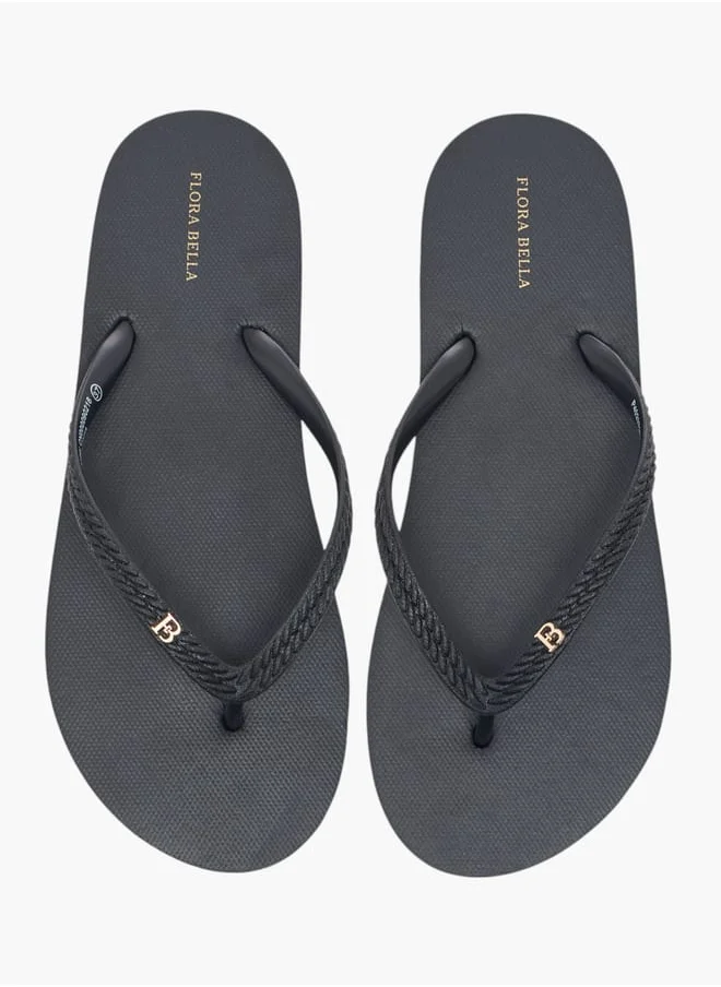 Flora Bella By Shoexpress Women's Solid Slip-On Thong Slippers