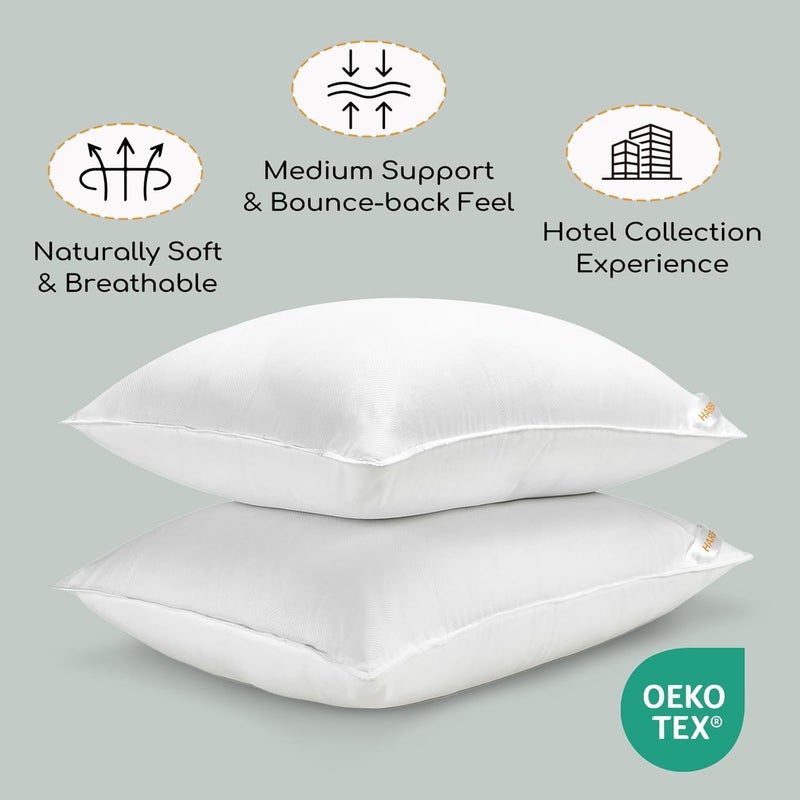 HARBOREST Bed Pillows for Sleeping 2 Pack - Luxury Plush Down Alternative Pillows Standard Size Pillows Hotel Collection Pillows, 20 x 26 Inches - Image 4